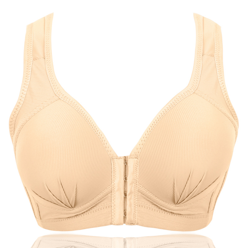 Title 5, Large Size Thin Cotton Bra Without Steel Ring F...