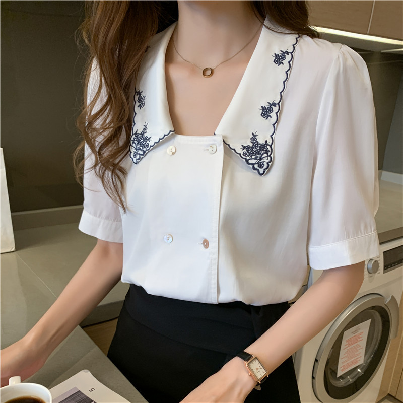 Design French Puff Sleeve Korean French Top