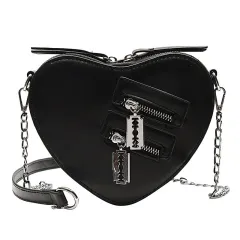 Fashion Creative Heart Chain Pu Small Satchel - View 1
