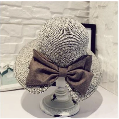 Big Bow Split Sunshade Hat Summer Vacation Sunshade Beach Hat Navy - Shop at LoveMi