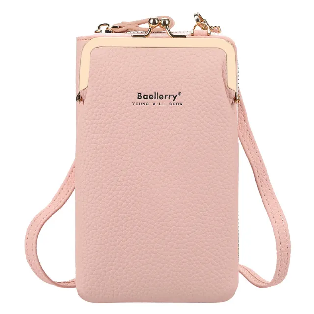 Ladies Crossbody Bag Korean Edition Lychee Pattern Goes With Everything Pink - Shop at LoveMi