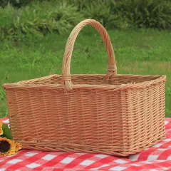 Outdoor Picnic Basket Wicker Hand Basket With Cover - Ch1-Don'T Take Cover-L - View 1