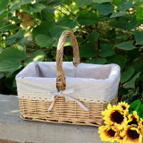 Outdoor Picnic Basket Wicker Hand Basket With Cover Ch3 Don'T Take Cover Extra Sma - Shop at LoveMi