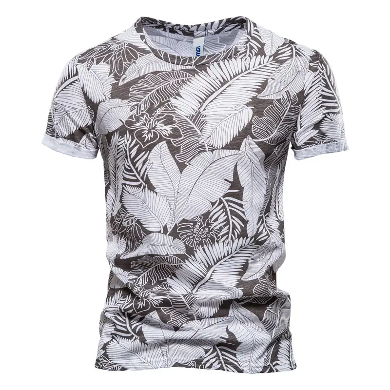 Casual T-shirt Men's Summer Slim Short-sleeved Beach T-shirt