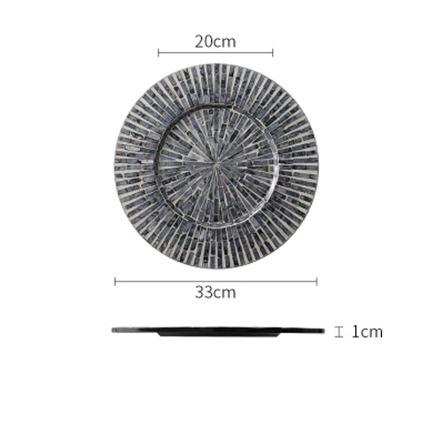 JINSERTA Natural Cameo Shell Storage Tray Jewelry Display Plate