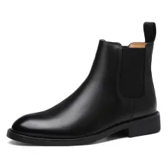 Chelsea Boots Men's High-Top Shoes Martin Boots - Black - View 1