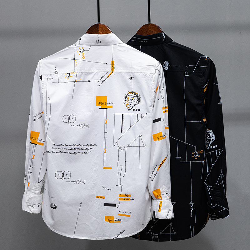 All-Match Casual Long-Sleeved Printed Shirt