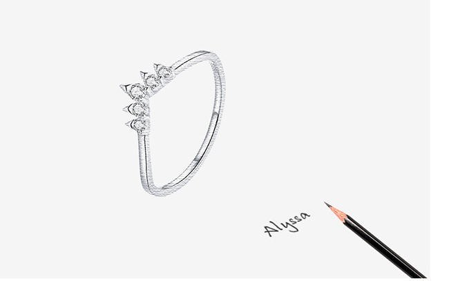 Simple Tide Plated Platinum Ring Europe And America