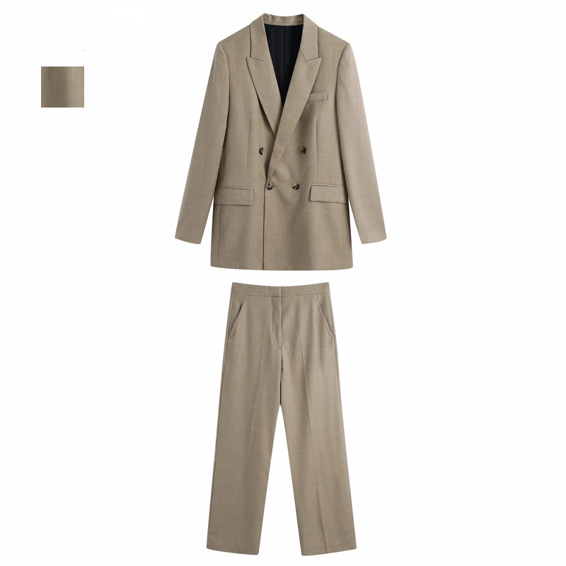 British Temperament Loose Coat High Waist Casual Trousers