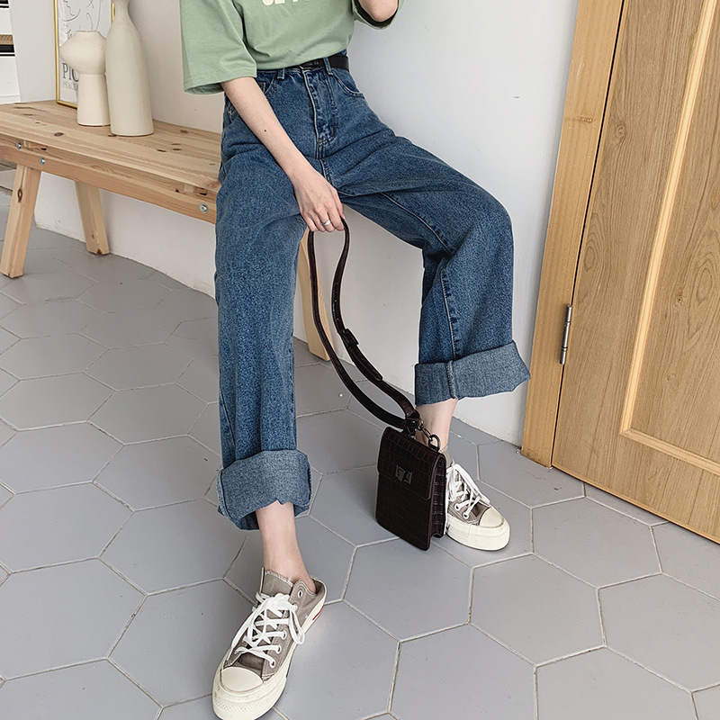 Women's High Waist Wide Leg Trousers Jeans