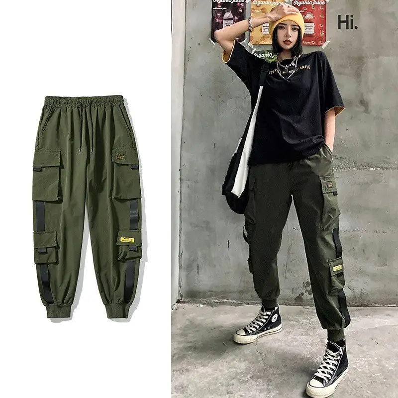 Thin Multi-pocket Overalls Men's Couple Loose