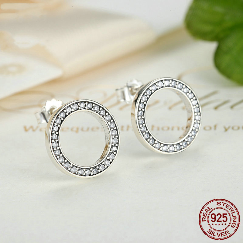 S925 Vintage Round Earrings In Sterling Silver