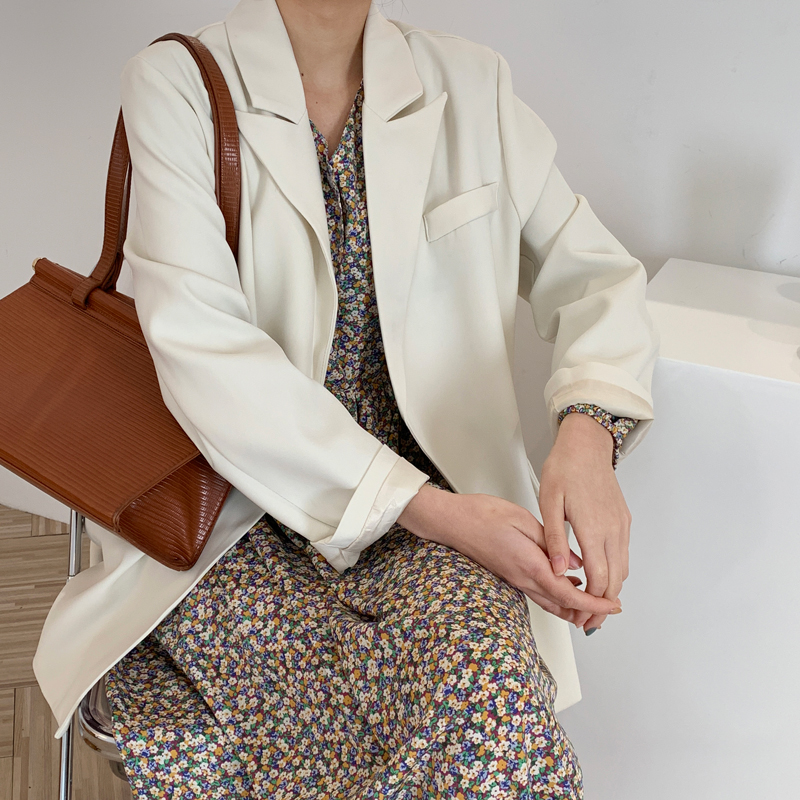 Suit Jacket Ladies Waist Small Hong Kong Style Tie All-match British Style