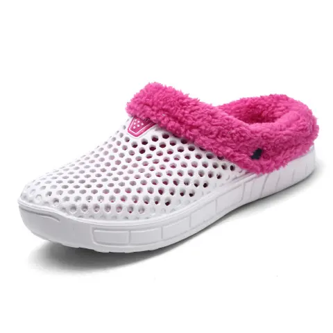 Fuzzy Plush Garden Clogs Mules Slippers Home Indoor Couple