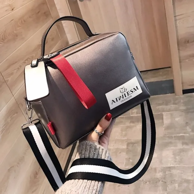 Wide Shoulder Strap Crossbody All Match Soft Handbag Champagne - Shop at LoveMi