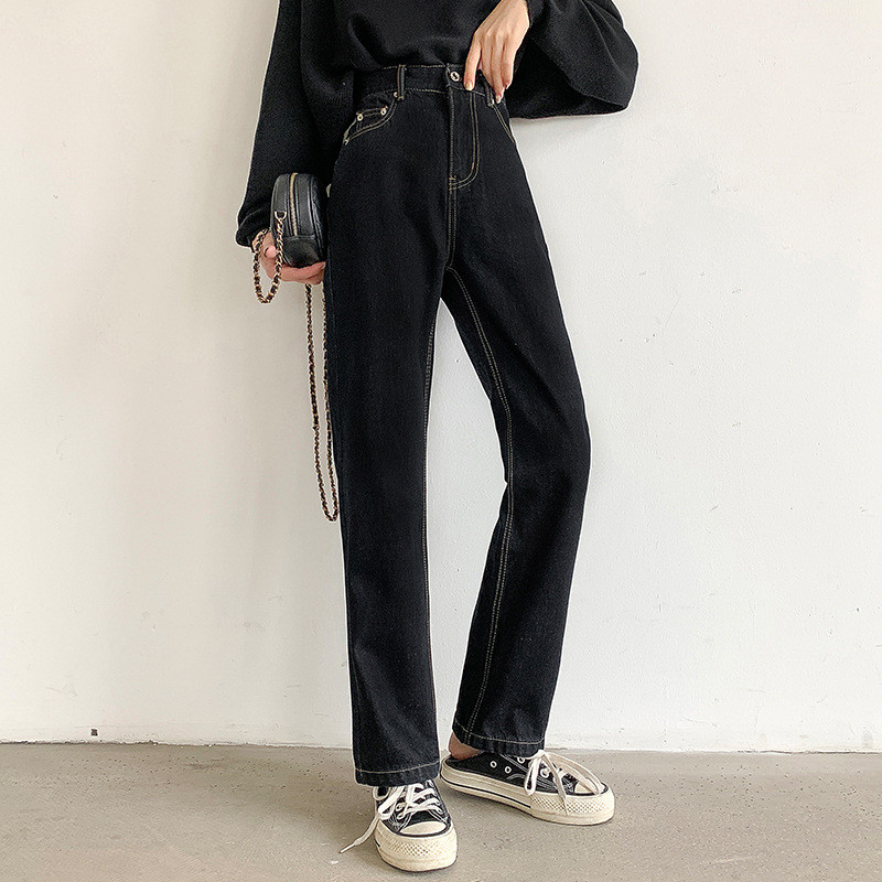 Women's Black Jeans are Straight and Loose Slim and Tall