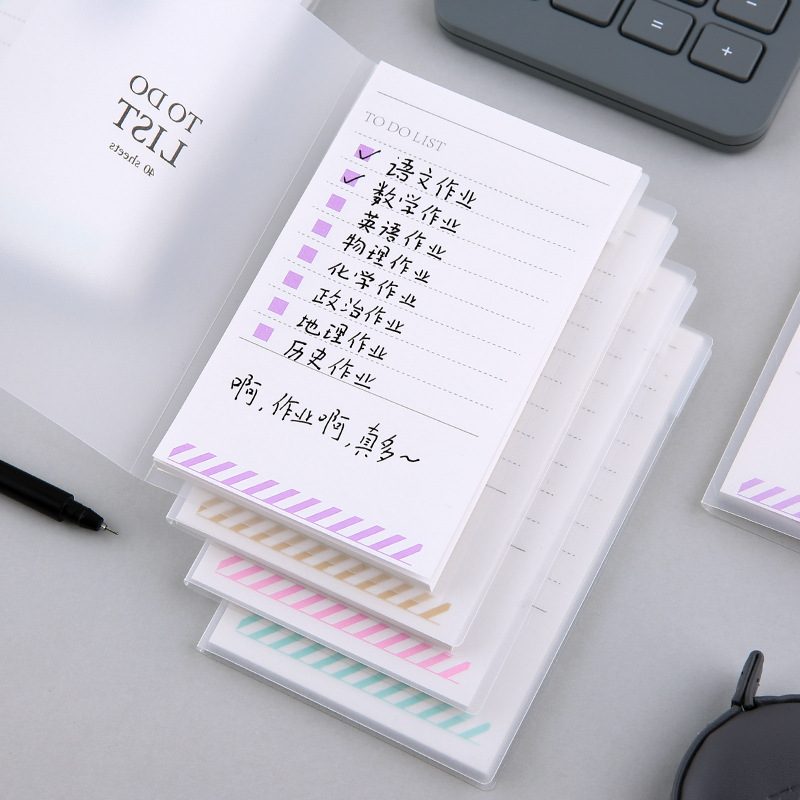 PP Frosted Notebook With Tearable Notes