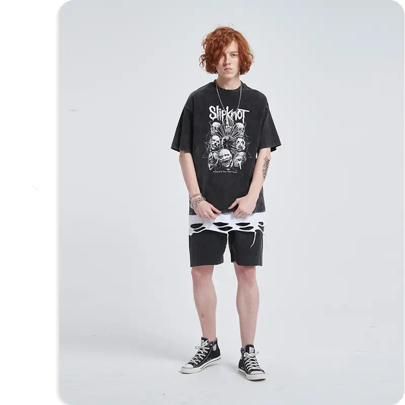 Diablo Retro Printed T-shirt High Street Short Sleeve