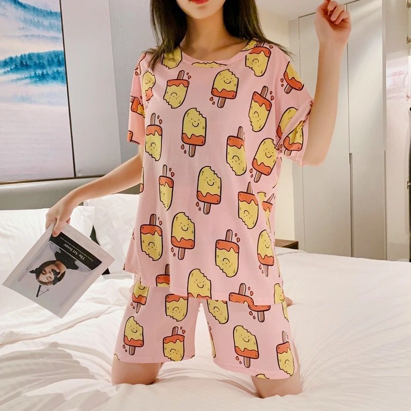 Title 7, Korean Style Loose Cute Cartoon Casual Home Clo...