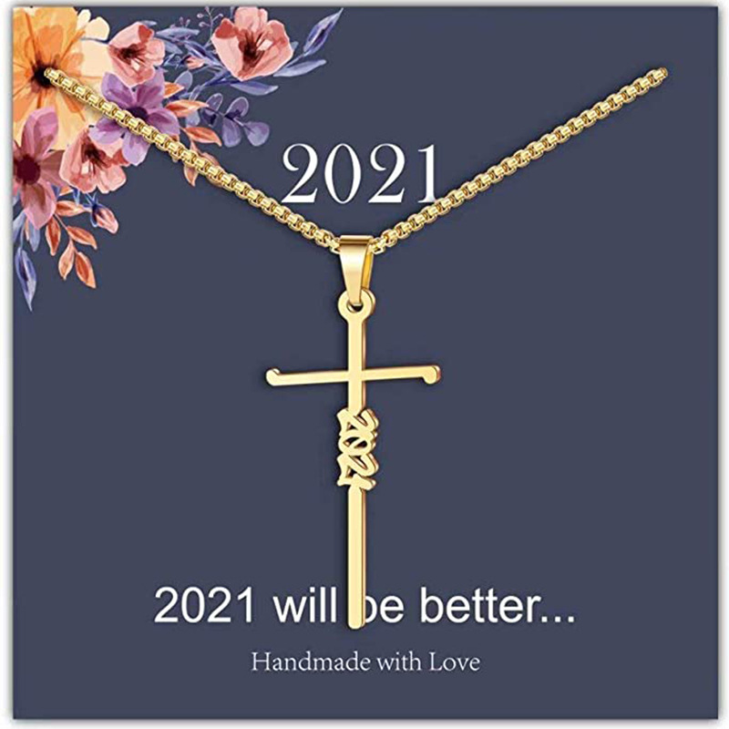 Number Necklace Golden Year Necklace Clavicle Chain