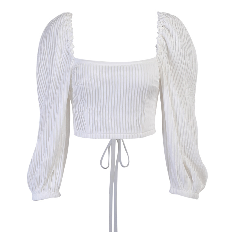 Women's Square Neck Puff Sleeve Top