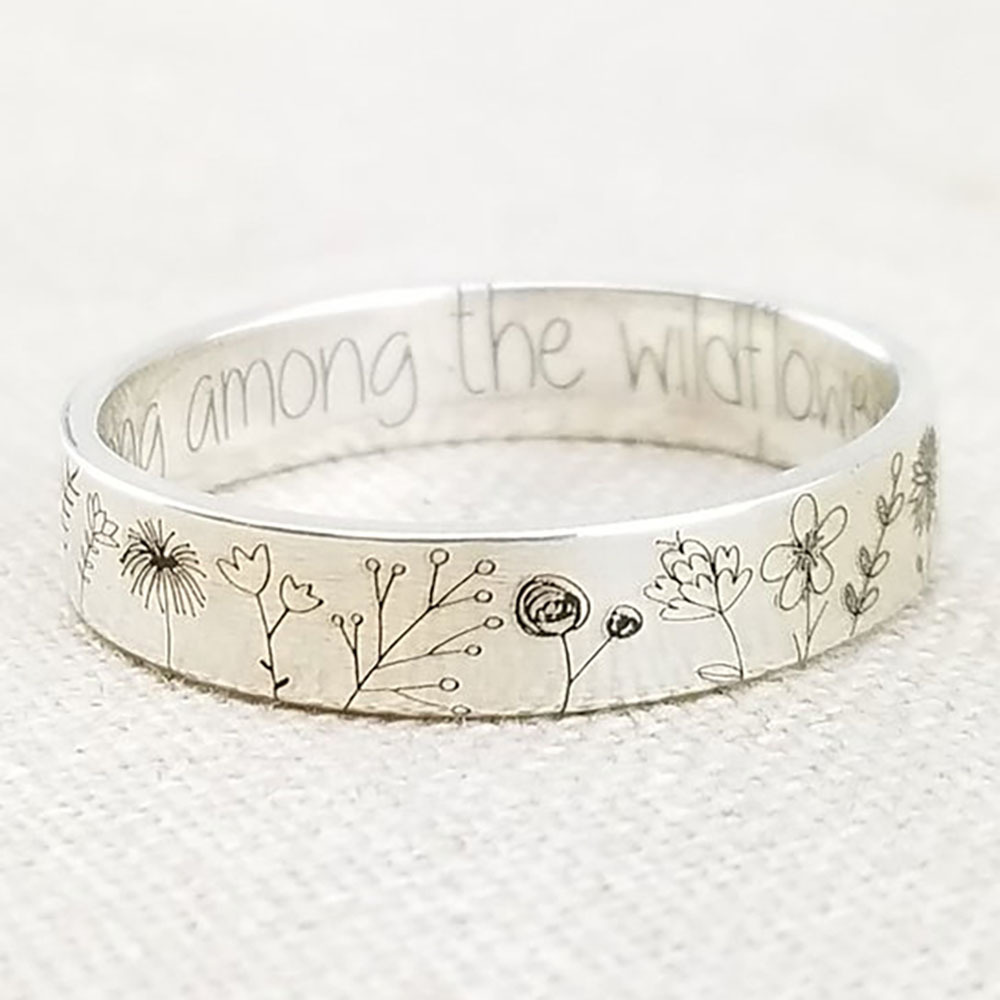 Your Wild Flower Garden Flower Ring Alloy