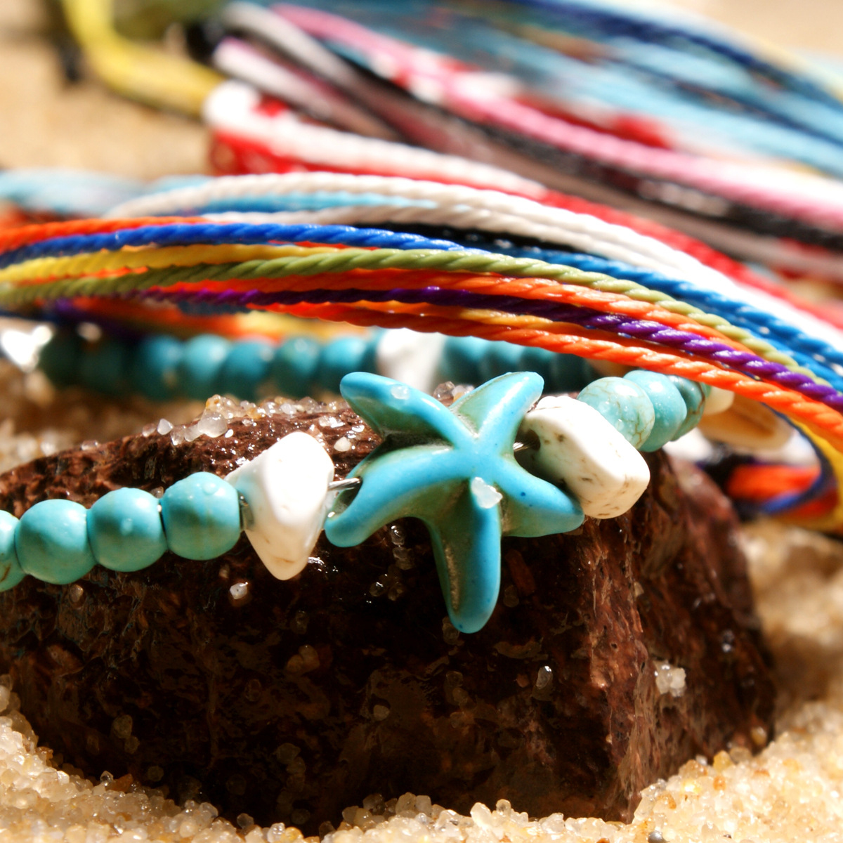 Title 5, Bracelet de cheville en coton tissé en forme d