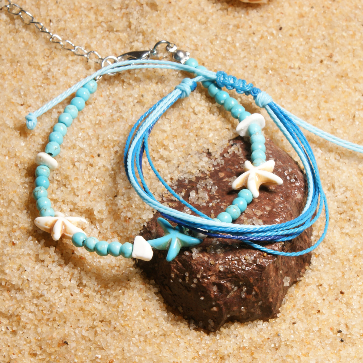 Title 8, Bracelet de cheville en coton tissé en forme d