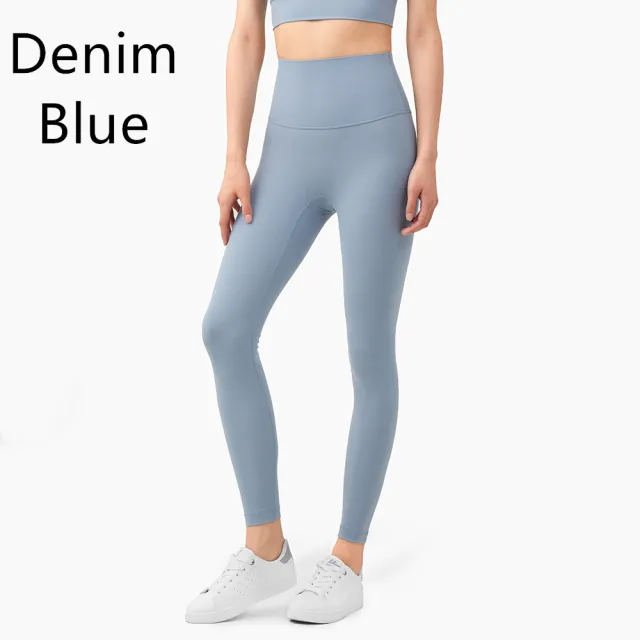 Nude high waist Yoga Pants Denim Blue - Shop at LoveMi