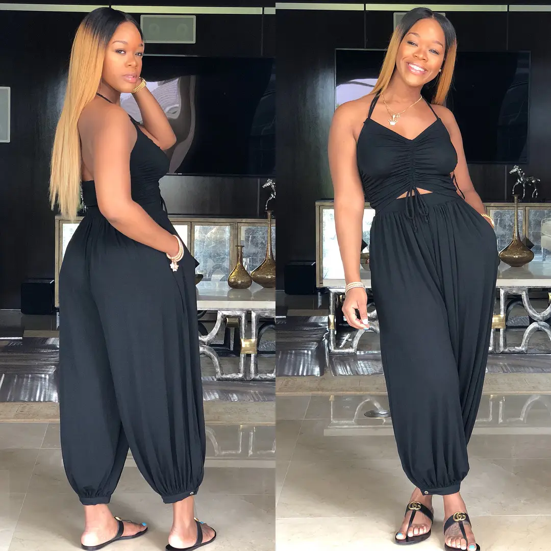Hang a Neck Backless Dark Irregular Collar Leg Pants Jumpsuit