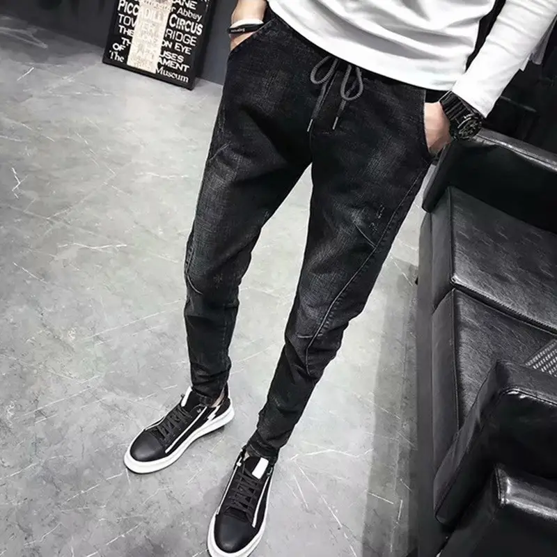 Men's Jeans and Men's Feet Stretch Trousers