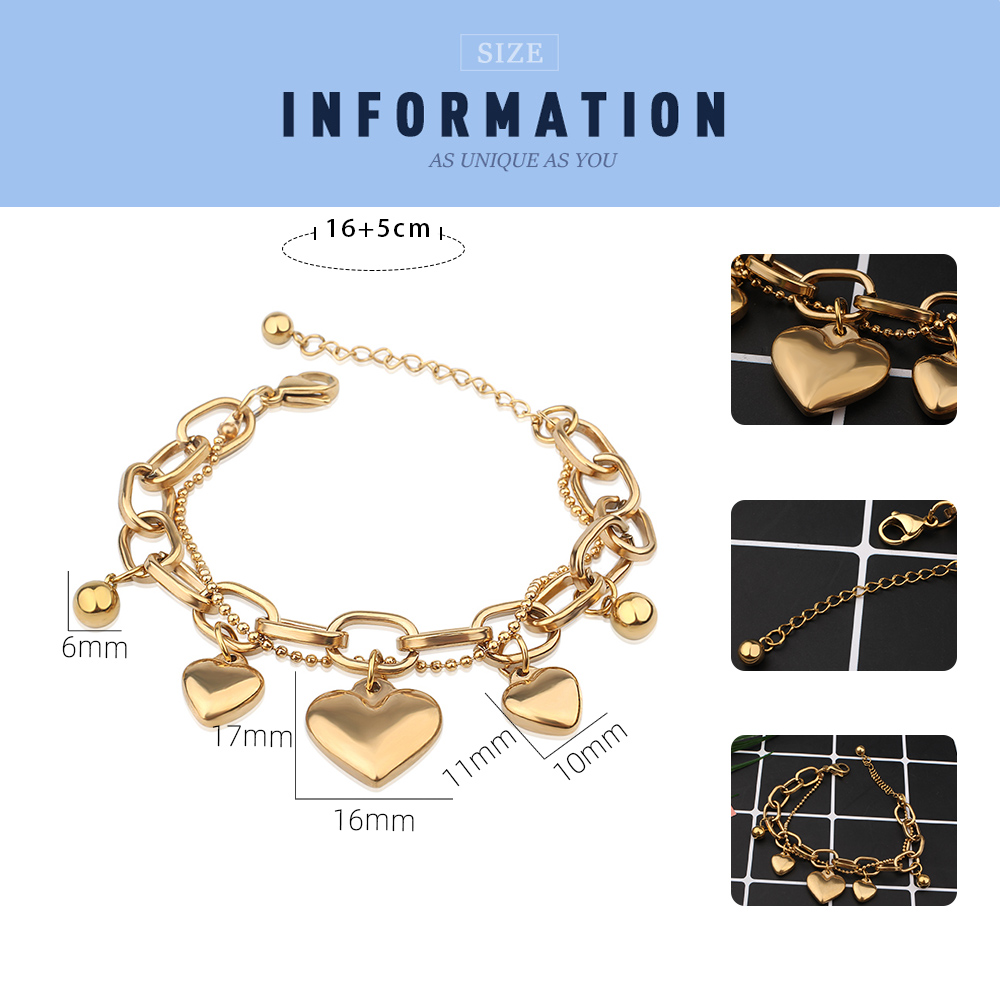 Popular Titanium Steel Girls Bracelet Double Life Tree Pendant