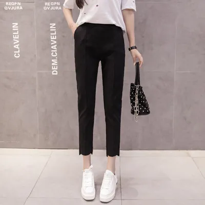 Cotton And Linen Casual All Match Harem Pants Black - Shop at LoveMi