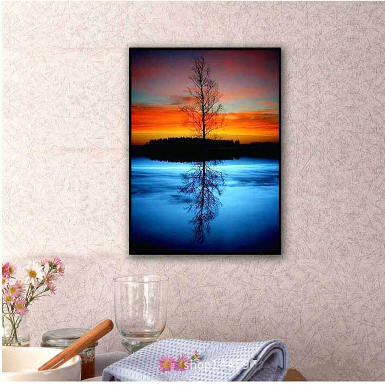 Title 5, Diamond Painting, Reflection, Tree Decoration, ...