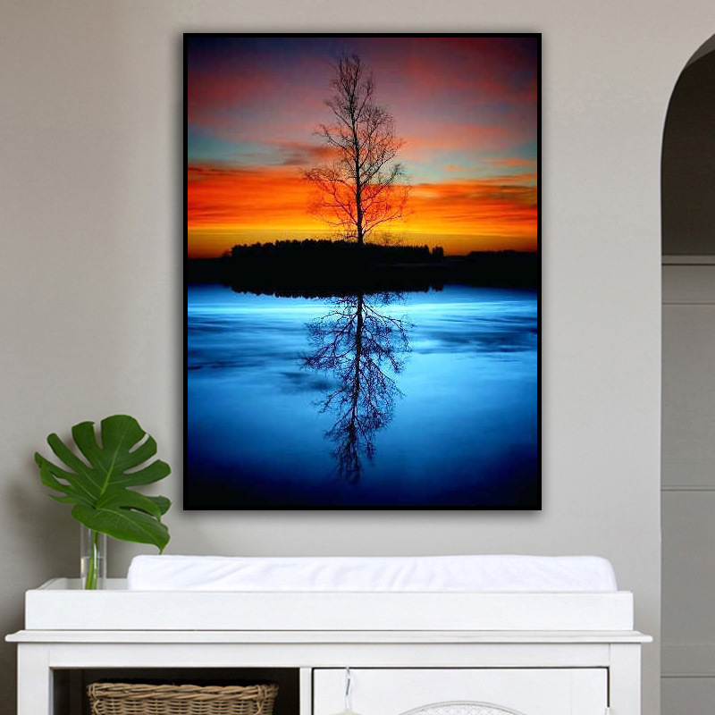 Title 4, Diamond Painting, Reflection, Tree Decoration, ...