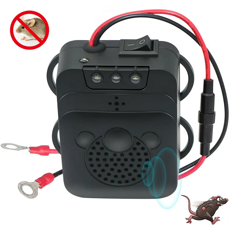 Rodent Repellent Animal Ultrasonic Rat Flashlight Deterrent-Trap 12V
