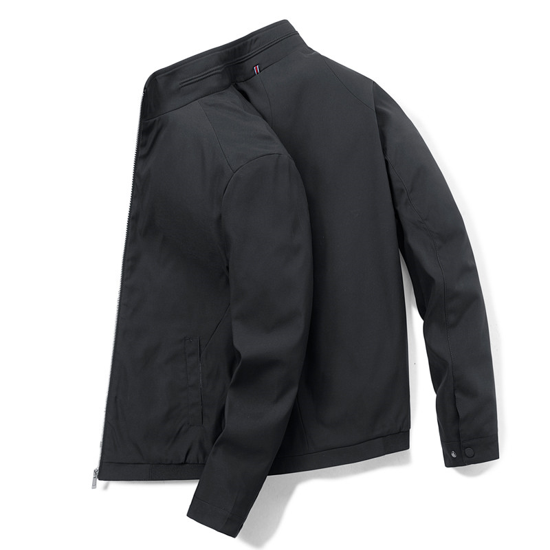 Men's Jacket Casual Business Young And Middle-Aged Solid Color Loose Baseball Clothes