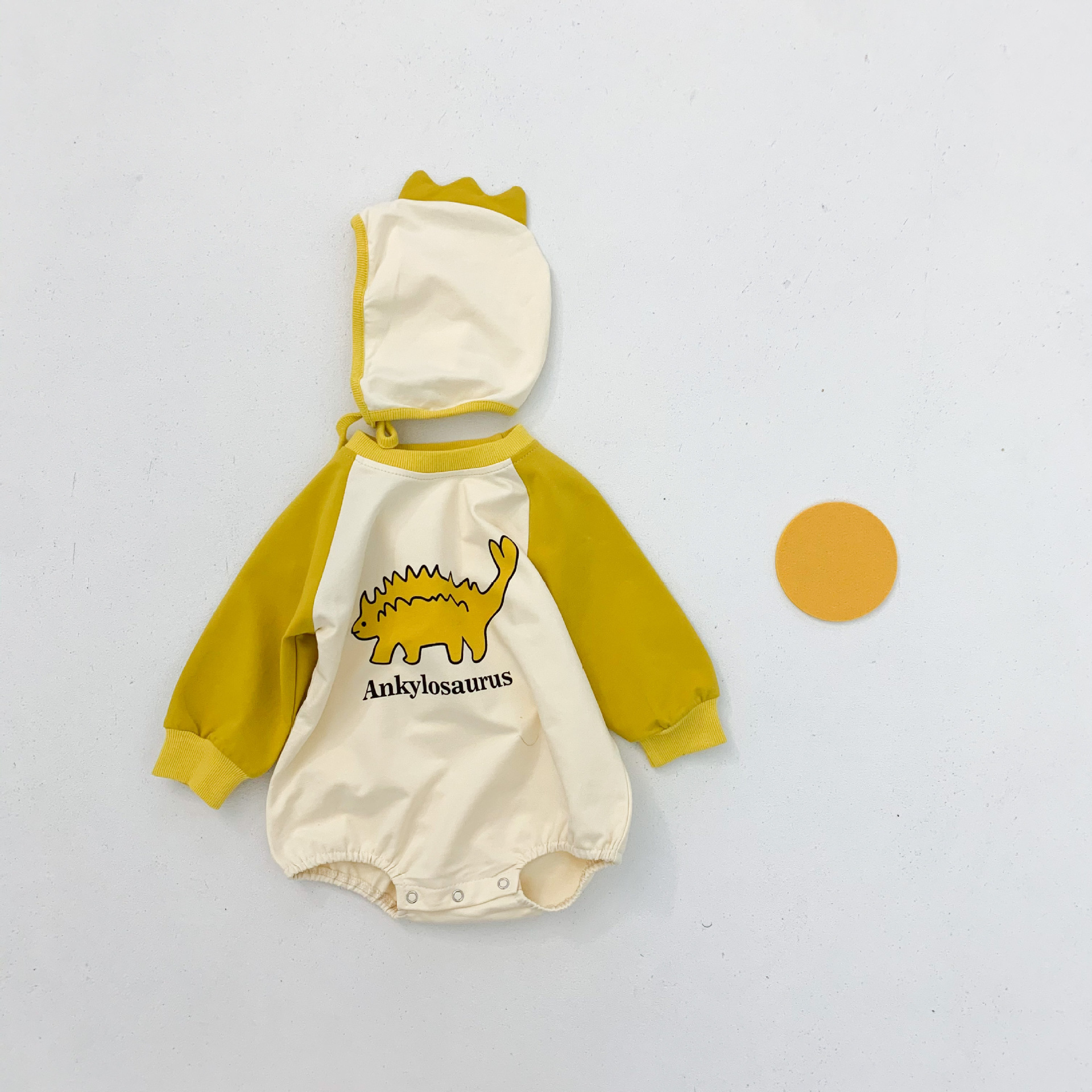 Dinosaur Hooded Baby Jumpsuit with Detachable Hood