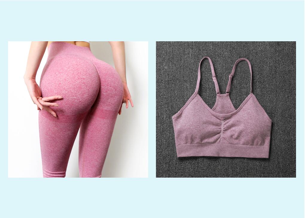 Knitted Seamless Shrinking Peach Hip Yoga Pants