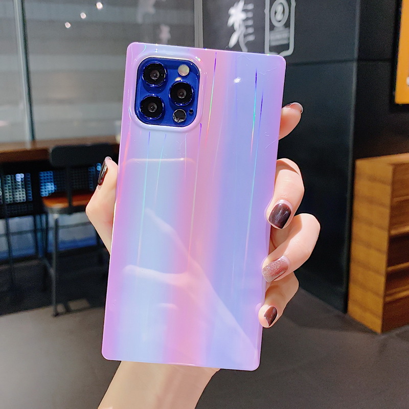 Compatible with Apple, Suitable For IPhone12 Gradient Rainbow Mobile Phone Case