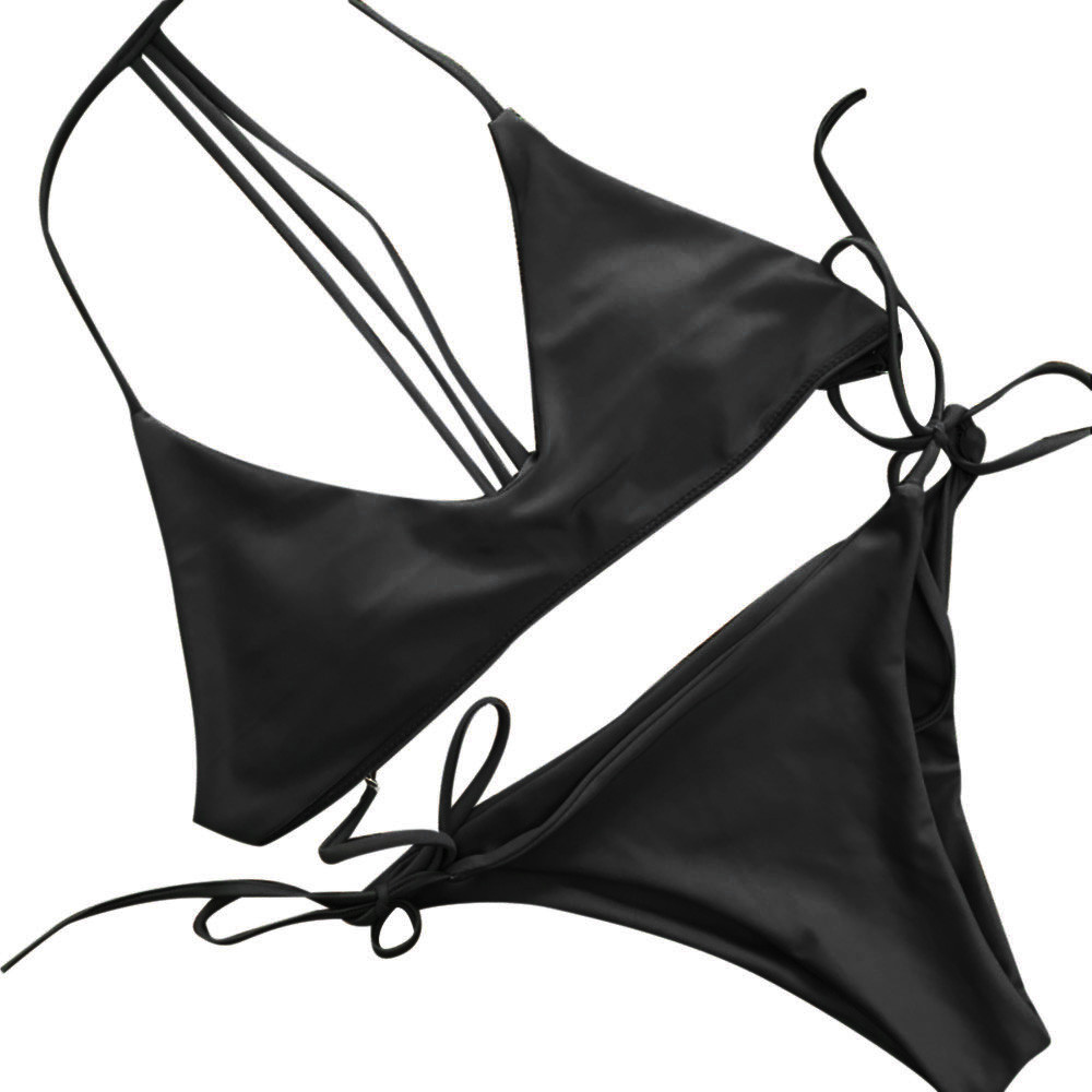 New solid color ladies bikini split swimsuit