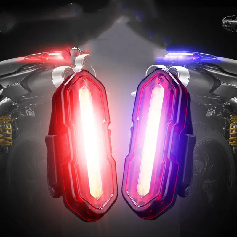 Cycling Tail Light Highlighting USB Bicycle