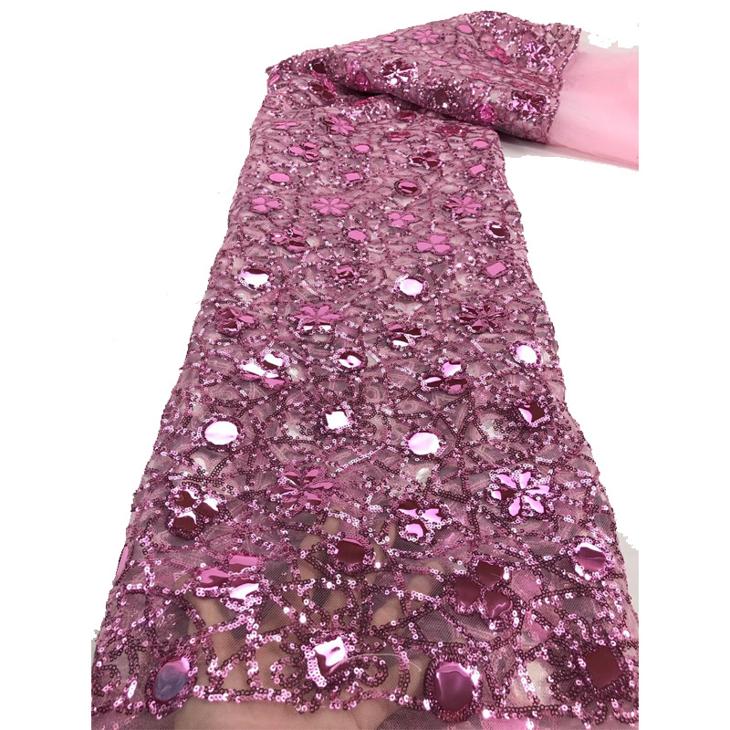 New Style Mesh Lace Fabric Sequin Embroidered Fabric Womens Color Fashion - Image 6