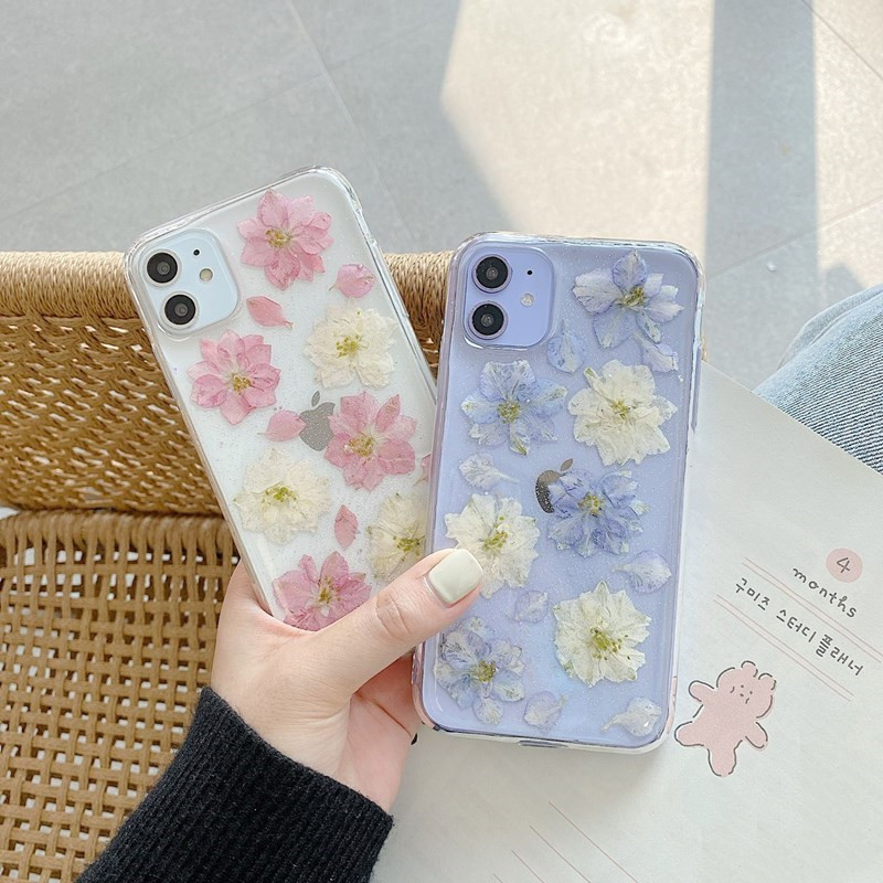 Handmade Real Flower Phone Case for OPPO Reno Series – Transparent Soft Protection - Image 4