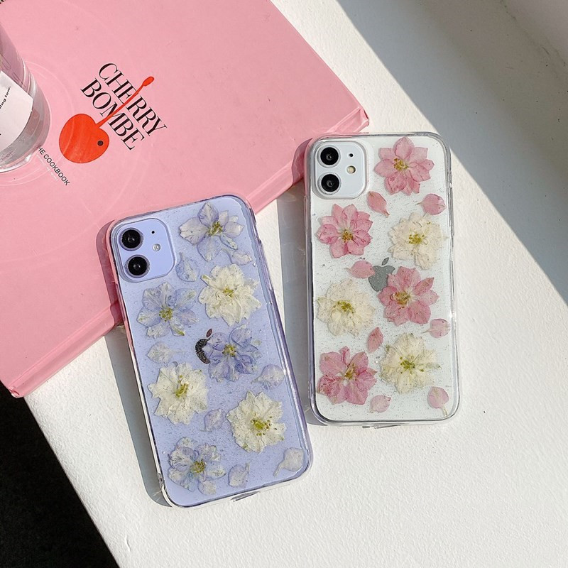 Handmade Real Flower Phone Case for OPPO Reno Series – Transparent Soft Protection - Image 5
