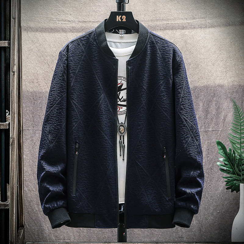 Jacket Casual Stand Collar Jacket Male Gentleman Spring And Autumn Baseball Uniform
