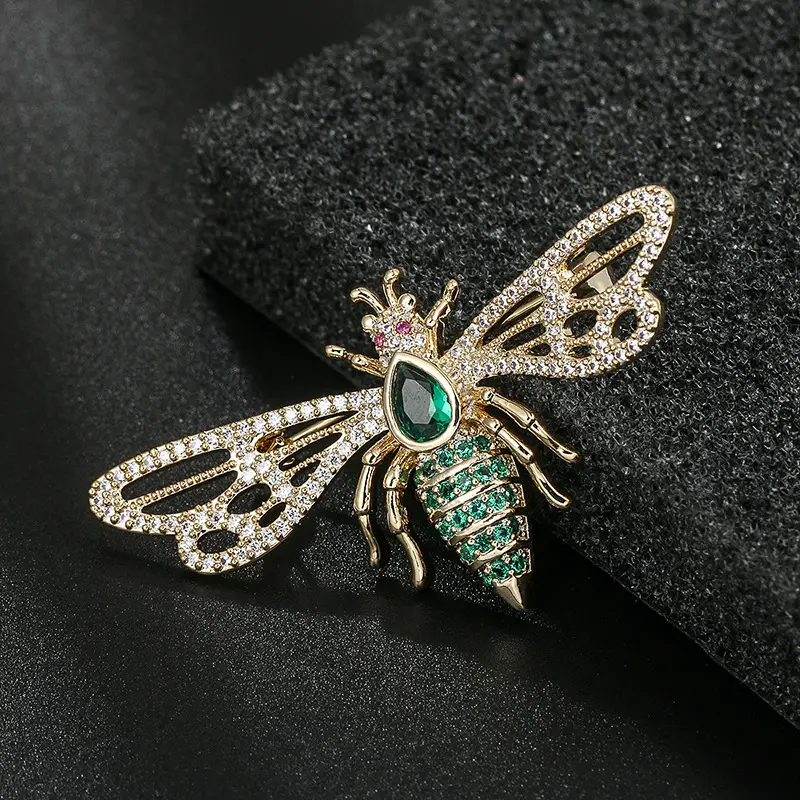 Net Celebrity Explosion Butterfly Brooch Micro-inlaid Zircon