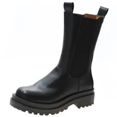 British Style Boots Thick-soled Elastic New - Black - View 1