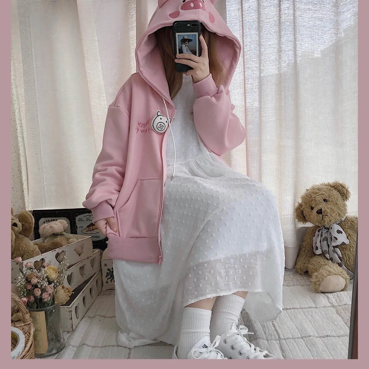 Title 1, Korean Style Plus Fleece Sweater