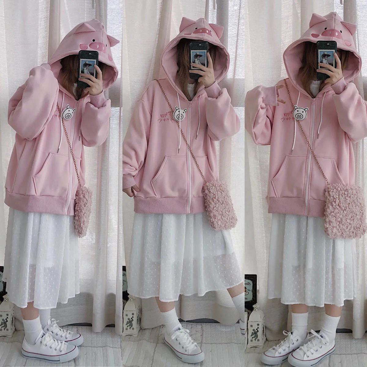 Title 3, Korean Style Plus Fleece Sweater